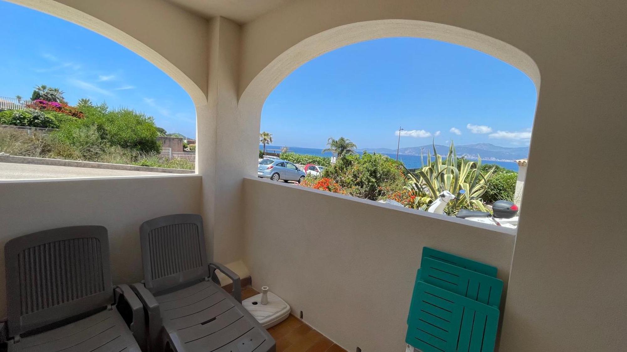 Vue Mer Panoramique Plage 50M Porticcio Corse Bagian luar foto